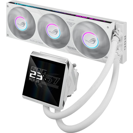 Asus ROG Strix LC IV 360 ARGB LCD-Wasserkühlung (Weiß, 4-Pin-PWM)
