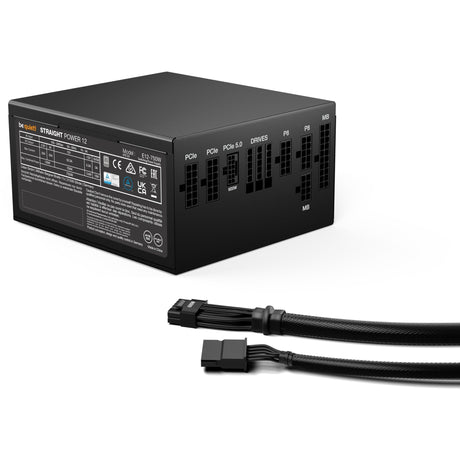 Ruhig sein! Straight Power 12 Platinum modulares 750-Watt-Netzteil (schwarz, 1x 12V-2x6, 4x PCIe)