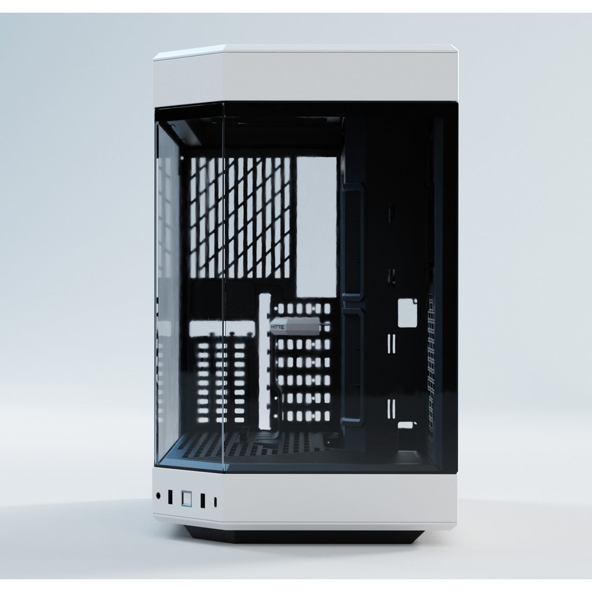 Hyte y60 Midi-Tower-Gehäuse (weiß schwarz | 3x USB-A | gehärtetes Glas)