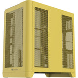 Thermaltake view 390 air butter caramel midi tower behuizing (geel | 2x usb-a | 1x usb-c | tempered glass)