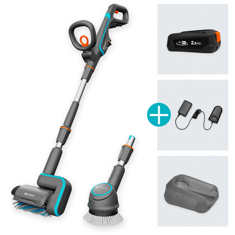 Gardena Akkureiniger Aquabrush Univ P4A Set