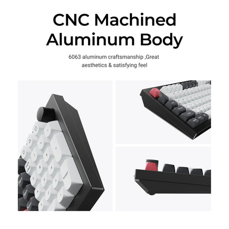 Keychron Q5 HE QMK kabellose benutzerdefinierte Tastatur (weiß, US-Layout (QWERTY), Gateron Double-Rail Magnetic Nebula, 96 %, RGB-LEDs, OSA Double-Shot PBT, Hot-Swap, Knopf, 2,4 GHz | Bluetooth 5.1 | USB-C)
