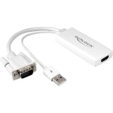 Delock VGA + Audio > HDMI Adapter (weiß, 0,25 Meter)