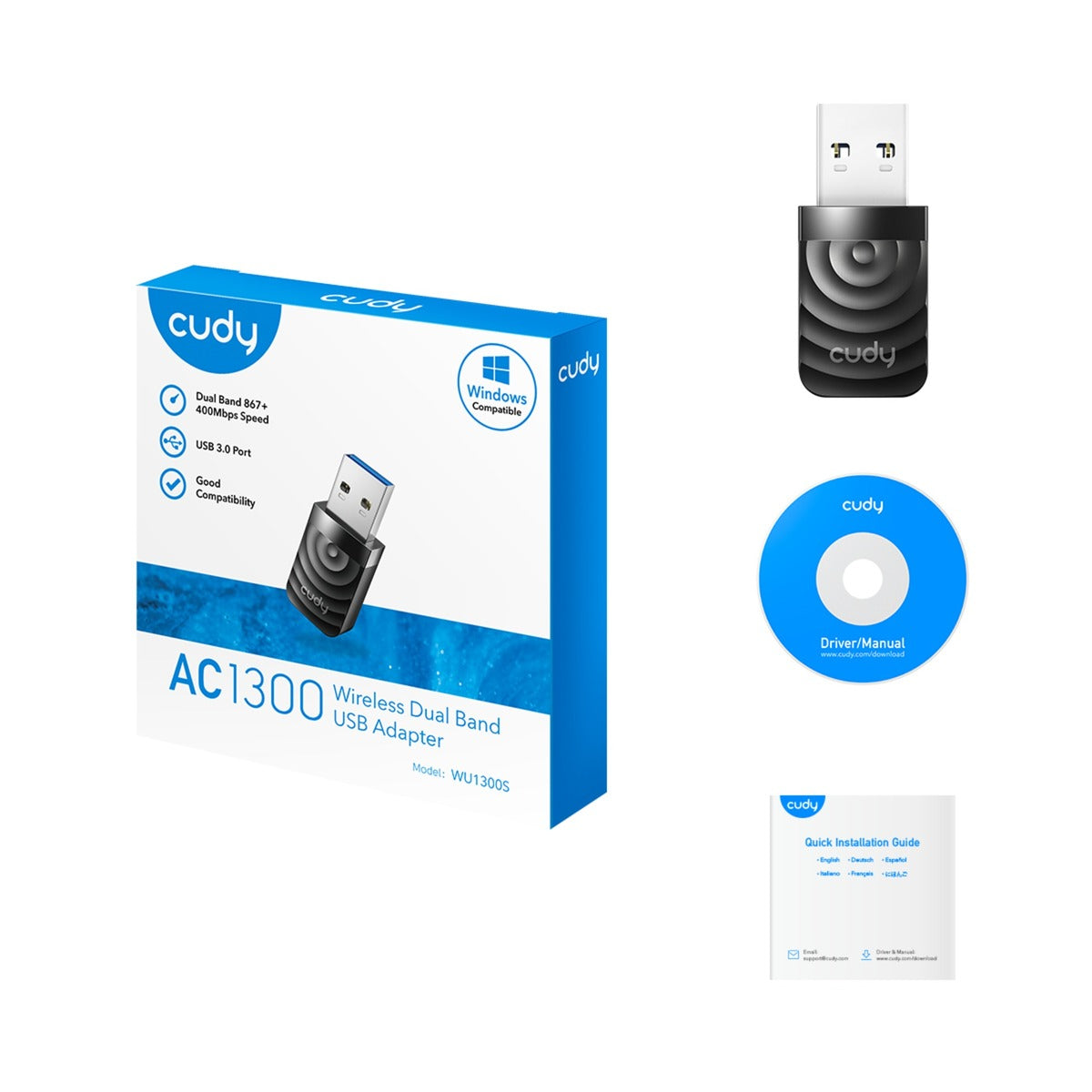 Cudy AC1300 WLAN-USB-Adapter