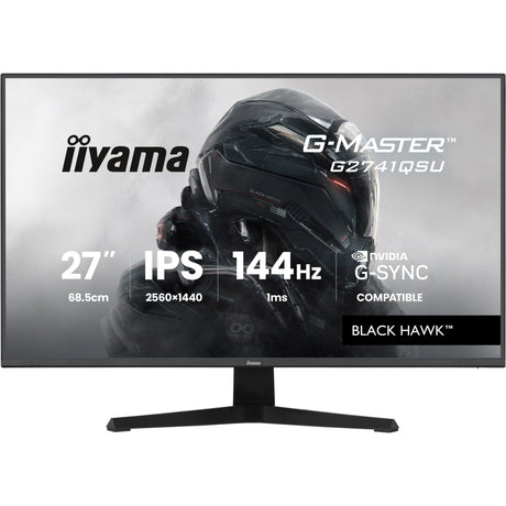 Iiyama G-Master Black Hawk G2741QSU-B1 27 Gaming-Monitor (schwarz, HDMI, DisplayPort, 2x USB-A, USB-B, 144 Hz)
