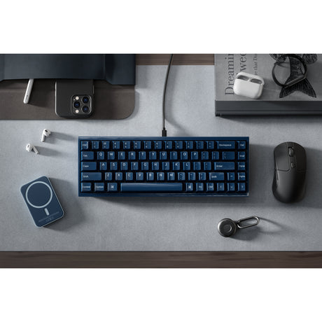 Keychron Q16 HE 8K-Magnetschalter-Tastatur (blau, US-Layout (QWERTY), ultraschnelles Lime, 65 %, RGB, Hot-Swap, 8K)