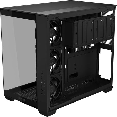 Asus a32 plus midi tower behuizing (zwart | 2x usb-a | 1x usb-c | rgb | tempered glass)