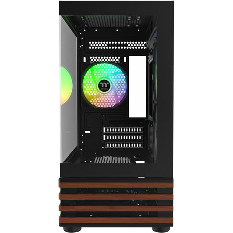 Thermaltake View 170 WS ArGB Mini-Tower-Gehäuse (schwarze Holzfarbe | 2x USB-A | RGB | Fenster)