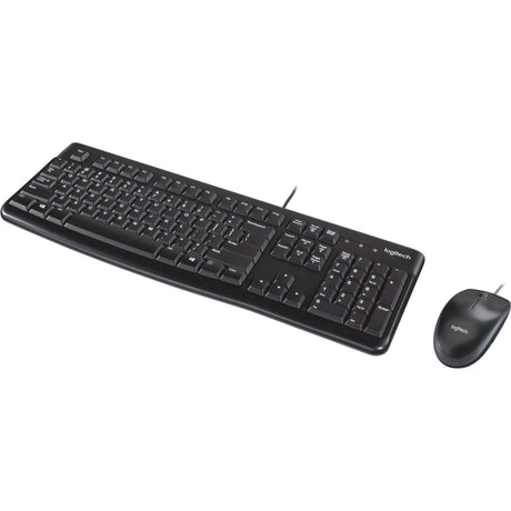 Logitech mk120 Desktop-Set (Schwarz, EU-Layout (QWERTZ), Gummikuppel)
