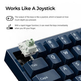 Keychron q16 he 8k magnetic switch keyboard (lichtgroen, us lay-out (qwerty), ultra-fast lime, 65%, rgb, hot swap, 8k)