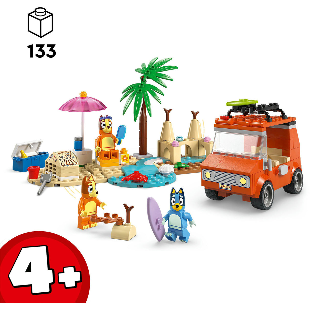 Lego Bluey – Blueys Autofahrt zum Strand, Bauspielzeug (11202)