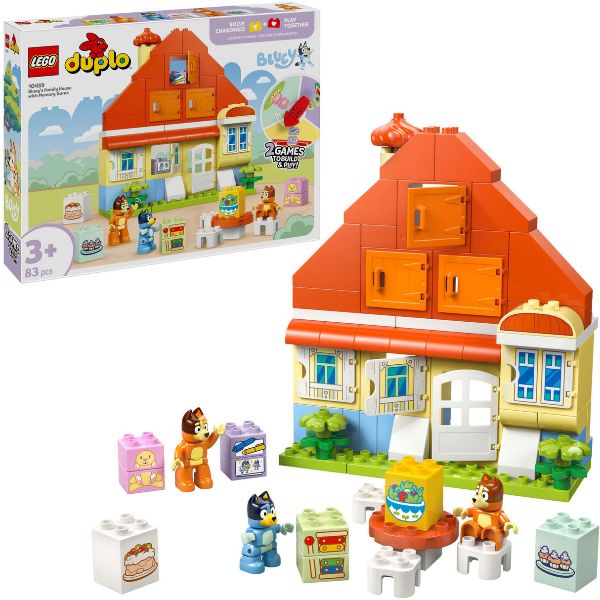 Lego Duplo 10459 Haus von Bluey und ihrer Familie mit Memory-Spiel