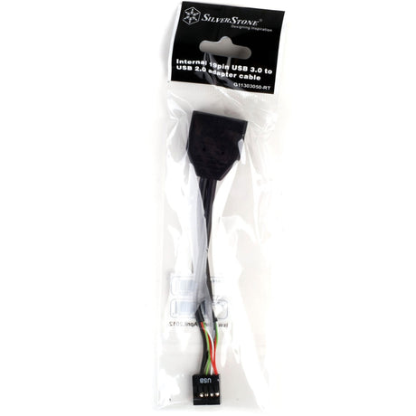 Silverstone g11303050-rt, USB 2.0 (intern) 9pin > USB 3.0 (intern) 19pin Adapter (schwarz)