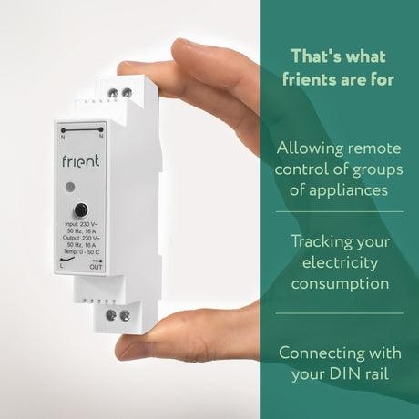 Frient Smart Din Relay Relais (hellgrau, ZigBee)