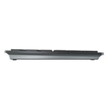 Cherry KW 9100 Slim, Tastatur (Schwarz Silber, EU-Layout (QWERTY), Scherenschalter, ABS, USB-C, 2,4 GHz, Bluetooth)