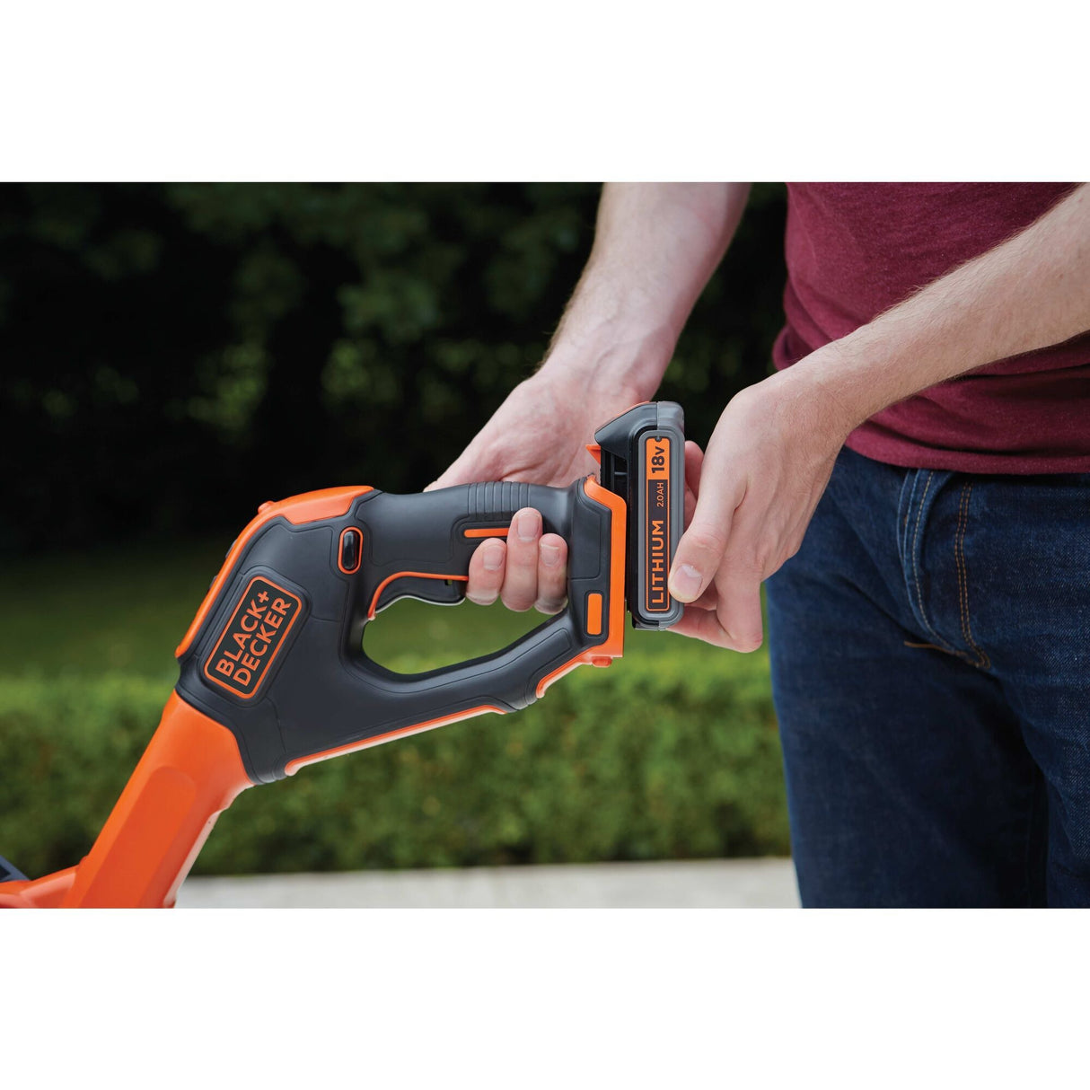 Black+decker Akku-Rasentrimmer stc1820pcb (orange schwarz, Akku nicht im Lieferumfang enthalten)