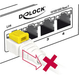 Delock Netzwerkkabel RJ-45 Secure mit Cat.6a (weiß, 85335, 5 Meter)
