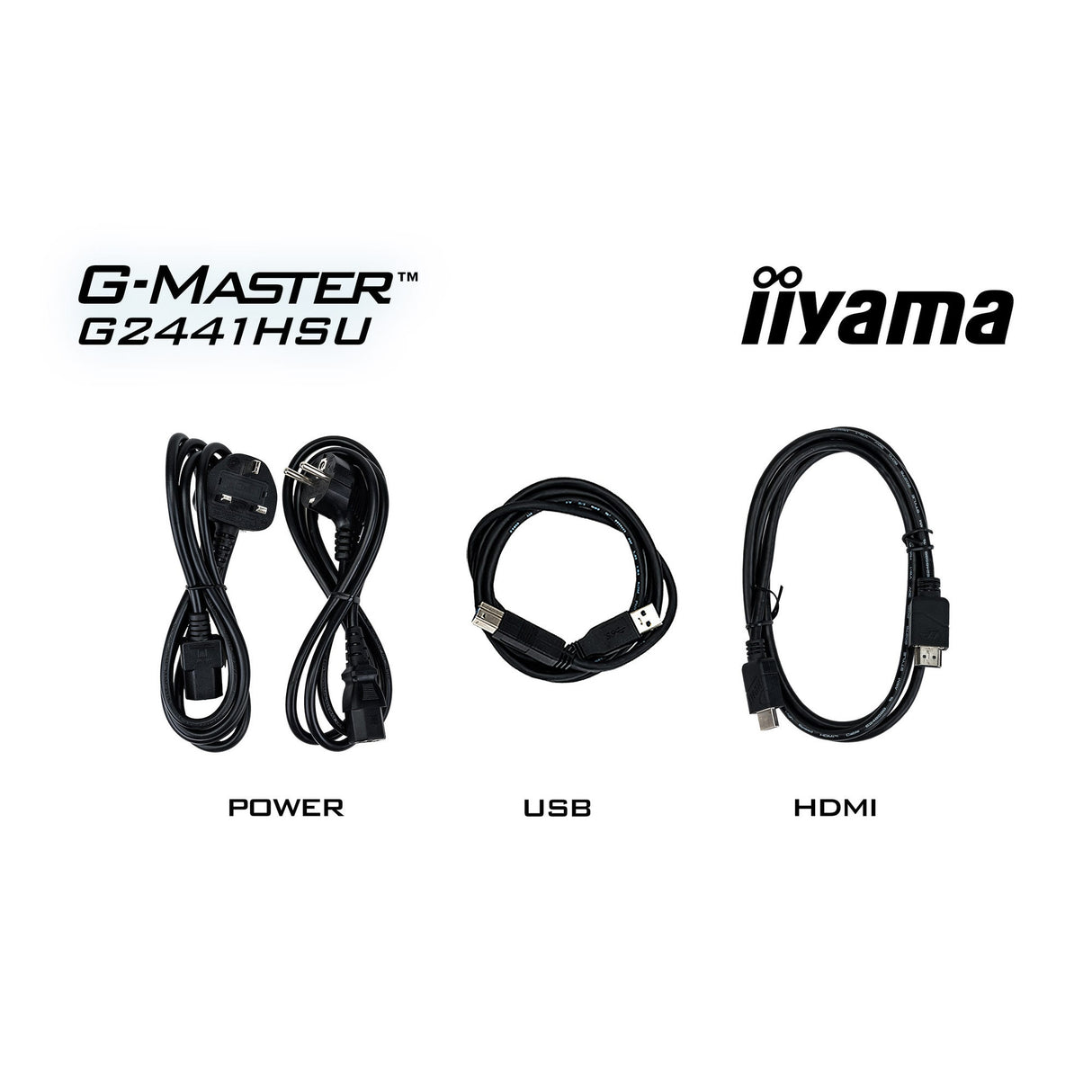 Iiyama G-Master Black Hawk G2441HSU-B1 23,8 Gaming-Monitor (schwarz, HDMI, DisplayPort, 2x USB-A, USB-B, 144 Hz)