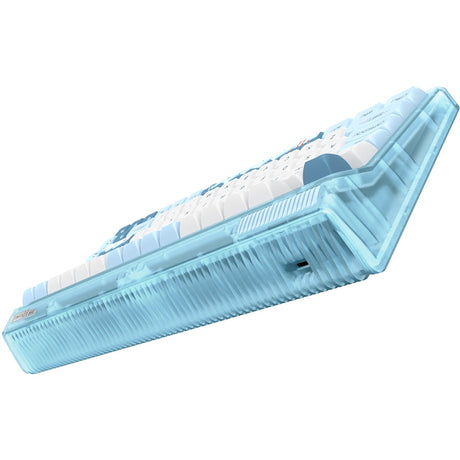 Iqunix OG80 Wintertide kabellose mechanische Tastatur (Hellblau, US-Layout (QWERTY), Iqunix Moonstone, 80 % (TKL), RGB-LEDs, Hot-Swap-fähig, PBT, 2,4 GHz | Bluetooth 5.1 | USB-C)