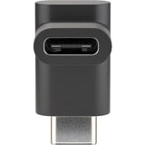 Goobay Adapter USB-C Anschluss > USB-C Stecker, 90° (schwarz)