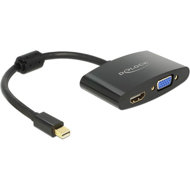 Delock Mini DisplayPort > VGA HDMI Adapter (schwarz, 0,18 Meter)