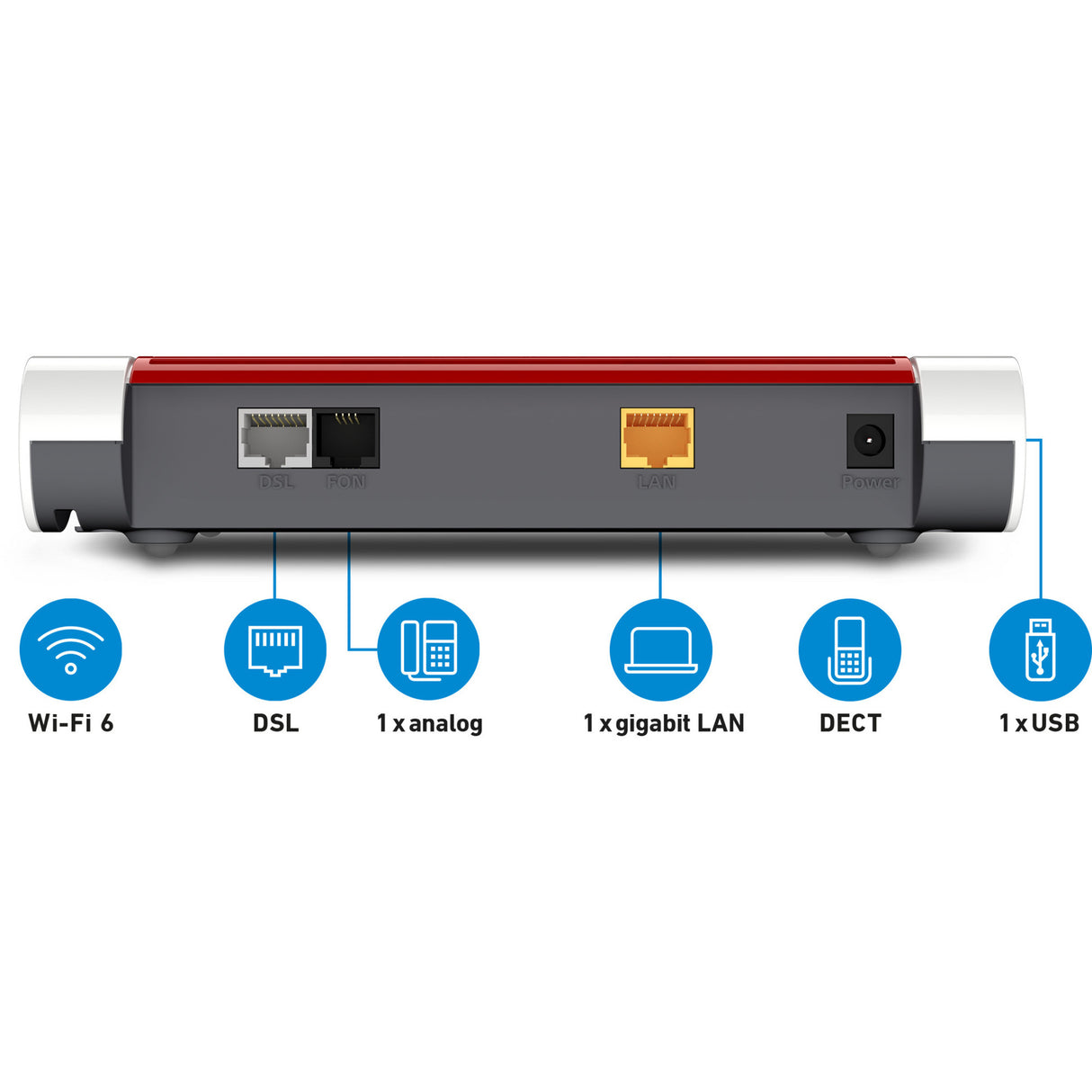 Fritz! Box 7510 Edition internationaler Router (rot)