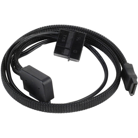 Silverstone Slim SATA 2-in-1 Datenkabel + Netzteil (schwarz, CP10)