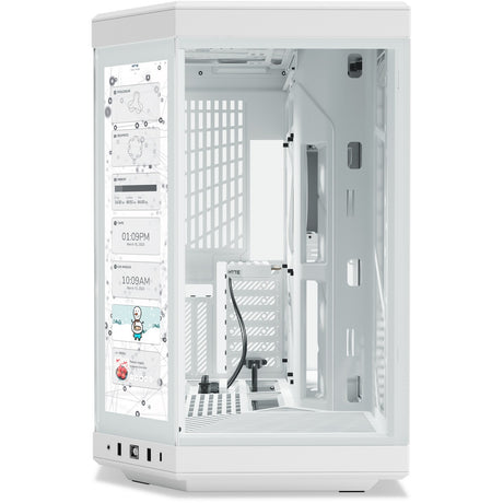 Hyte y70 Touch Infinity Midi-Tower-Gehäuse (weiß | 2x USB-A | 1x USB-C | gehärtetes Glas)