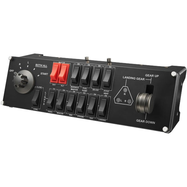 Logitech G Saitek Pro Flight Switch Panel Instrumententafel (Schwarz, PC)