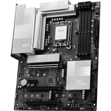 MSI Pro Z890-P WiFi Socket 1851 Mainboard (Schwarz Silber, RAID, 5GB-LAN, WiFi 7, BT, Sound, ATX)