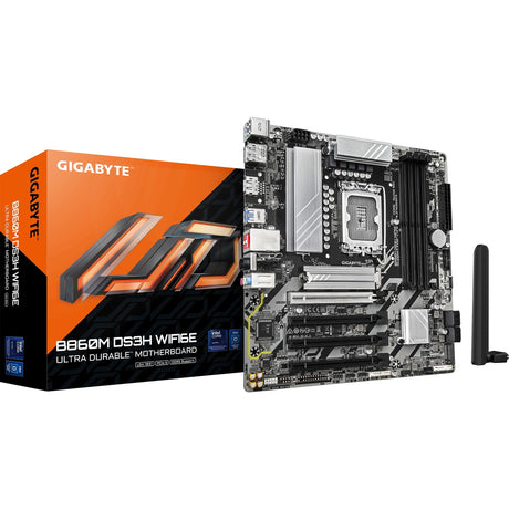 Gigabyte B860M DS3H WiFi 6E Sockel 1851 Motherboard (RAID, 2,5 GB LAN, WiFi 6E, BT, Sound, µATX)