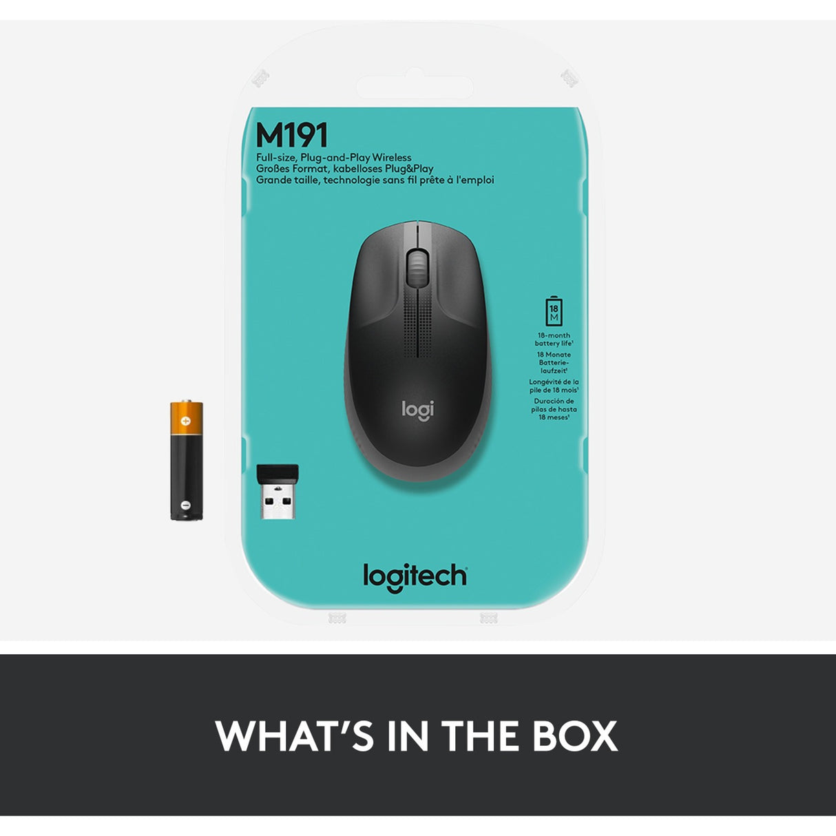 Logitech M190 Funkmaus in voller Größe