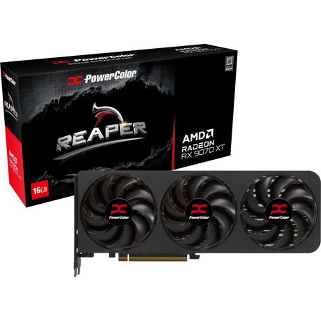 Powercolor radeon rx 9070 xt reaper 16gb gddr6 grafische kaart (zwart, rdna4, gddr6, 3x displayport, 1x hdmi)