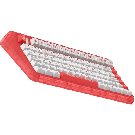 Iqunix OG80 Joy Vendor kabellose mechanische Tastatur (rot, US-Layout (QWERTZ), Cherry MX Silent Red, 80 % (TKL), RGB-LEDs, Hot-Swap-fähig, PBT, 2,4 GHz | Bluetooth 5.1 | USB-C)