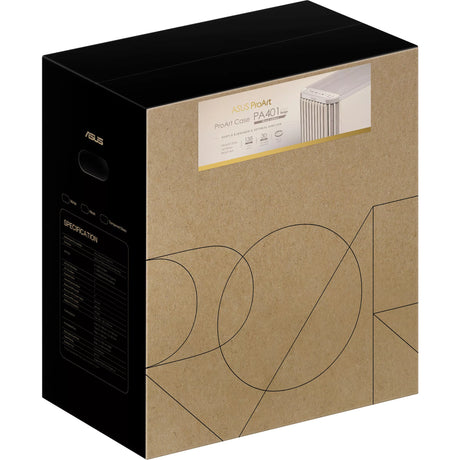 Asus Proart Pa401 Wood Edition – Mesh-Panel-Midi-Tower-Gehäuse (beige Holzfarbe | 2x USB-A | 1x USB-C)