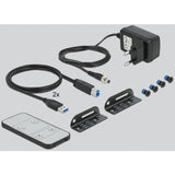 Delock Displayport 1.4 KVM-Switch 8k 30Hz mit USB 3.0 und Audio-KVM-Switch