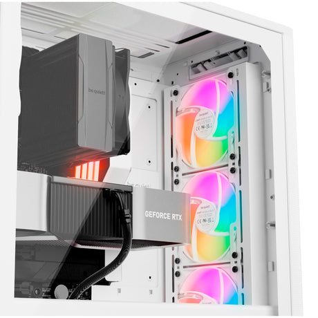 Ruhig sein! Pure Base 501 lx Midi-Tower-Gehäuse (weiß | 2x USB-A | 1x USB-C | RGB | gehärtetes Glas)