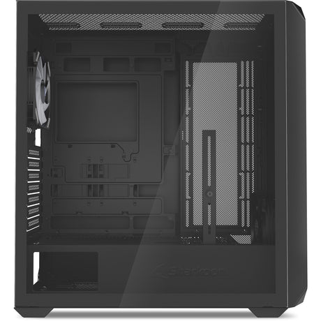 Sharkoon AK2 RGB Midi-Tower-Gehäuse (schwarz | 2x USB-A | 1x USB-C | RGB | gehärtetes Glas)