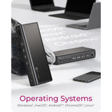 Icy box ib-dk7401-cu31 17-in-1 dockingstation (zwart)