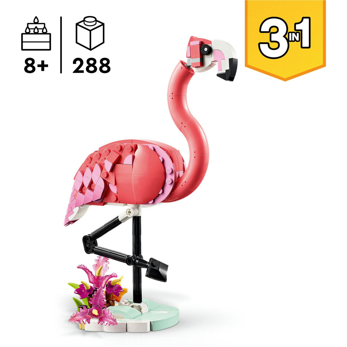 Lego® Creator 3in1 Wildtiere: Rosa Flamingo-Set – 31170