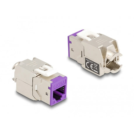 Delock Keystone Modul RJ45 Buchse auf LSA Cat 6a werkzeuglos, 8 Stück (mehrfarbig)