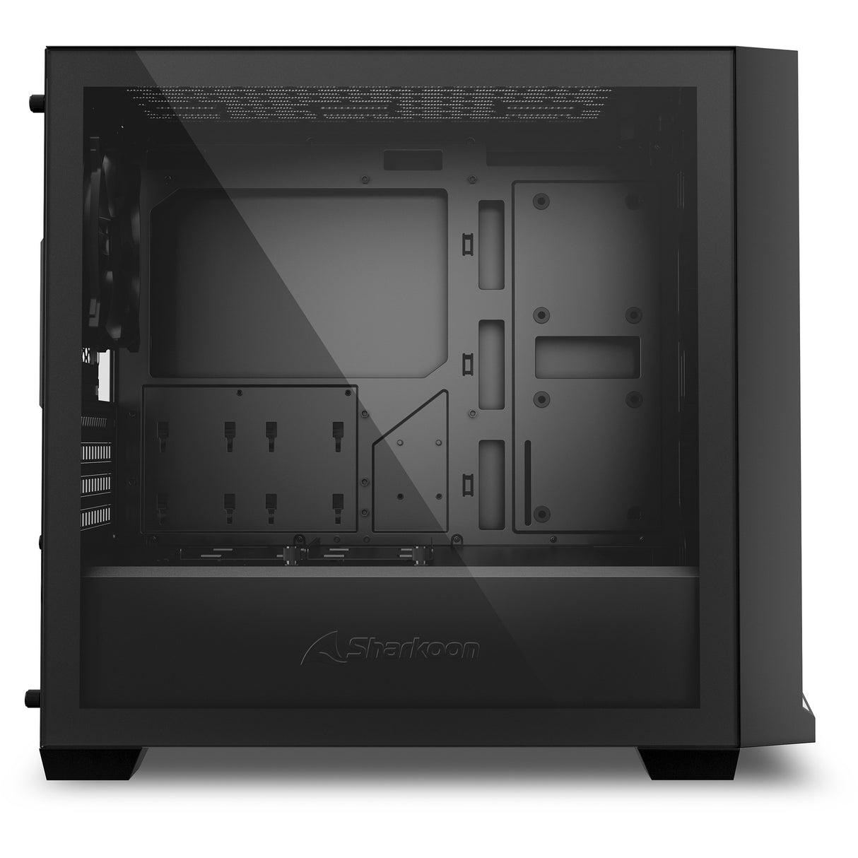 Sharkoon J1000 ArGB Midi-Tower-Gehäuse (schwarz | 3x USB-A | RGB | gehärtetes Glas)