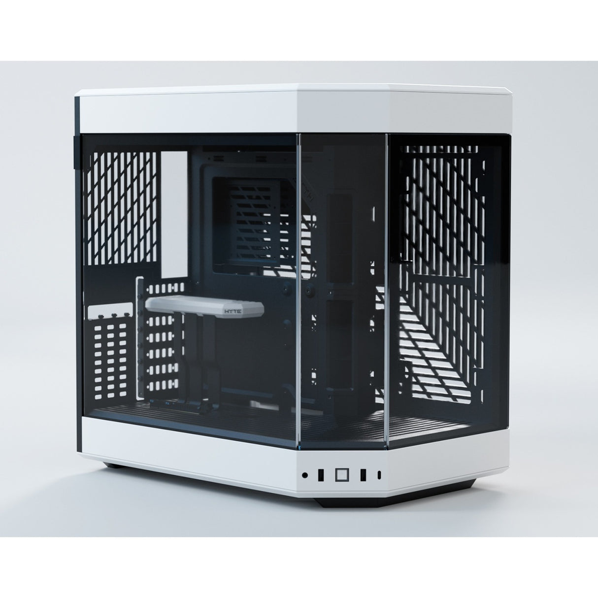 Hyte y60 Midi-Tower-Gehäuse (weiß schwarz | 3x USB-A | gehärtetes Glas)