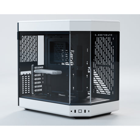 Hyte y60 Midi-Tower-Gehäuse (weiß schwarz | 3x USB-A | gehärtetes Glas)