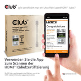 Club 3D Ultra-High-Speed-HDMI-2.1-zertifiziertes Kabel männlich-männlich (schwarz, 1,5 Meter, 4K 120 Hz, 8K 60 Hz, 48 Gbit/s)