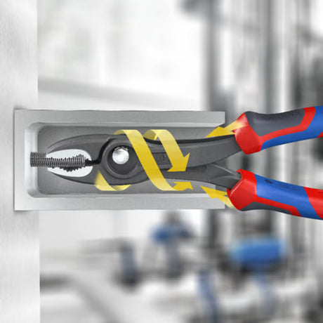 Knipex Frontgripzange | Länge 200 mm | polierte Mehrkomponentenhüllen | schwarz phosphatiert | 1 Stück - 82 02 200 - 82 02 200