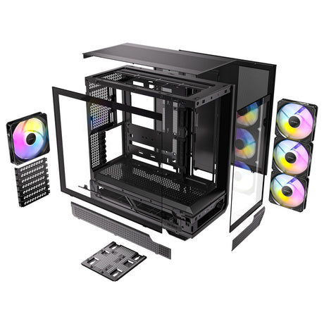 Antec c7 argb Midi-Tower-Gehäuse (schwarz | 2x USB-A | 1x USB-C | gehärtetes Glas)