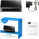 Cudy 5-Port-Gigabit-Desktop-Metall-Switch (schwarz)