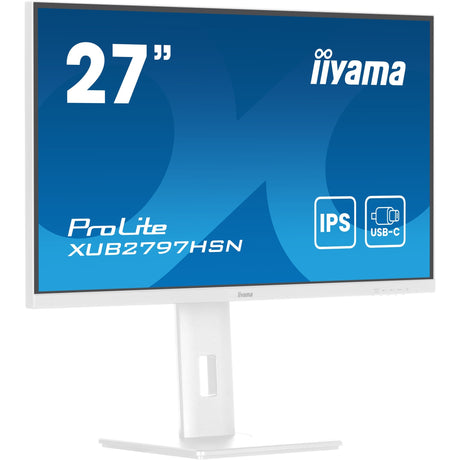 Iiyama Prolite xub2797hsn-w2 27 Monitor (weiß, HDMI, Display Port, 2x USB-A, 3x USB-C, RJ-45)