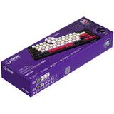 Lorgar kbp70mw rgb mechanisch gaming toetsenbord (zwart, us lay-out (qwerty), logar toxic purple, 65%, rgb, hot-swappable, pbt double-shot, bluetooth | 2.4ghz | usb)
